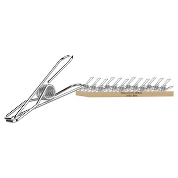 Need LOHAS 享樂活 晶采 不鏽鋼線形夾  銀色  24個