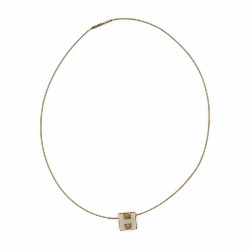 HERMES エルメス カージュドアッシュ Hキューブ ネックレス メタル 