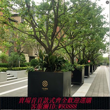{臺灣公司貨 可打統編}戶外花箱可移動種樹池定制種植箱圍欄花池花槽不銹鋼花壇室外樹箱