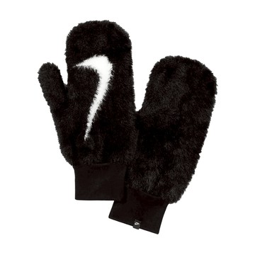 NIKE PLUSH KNIT 絨毛連指手套 保暖手套 連指手套 簡約 時尚 防寒 保暖 毛絨 針織 舒適 溫暖 黑