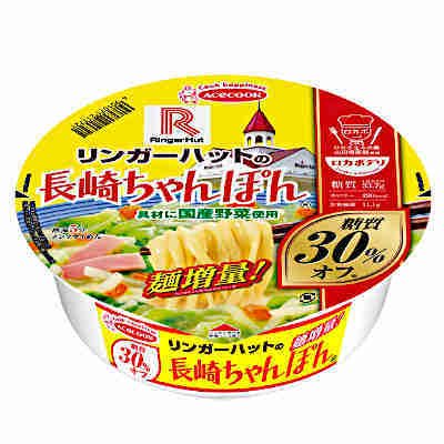 ロカボデリ リンガーハットの長崎ちゃんぽん 糖質30% エースコック 12個入