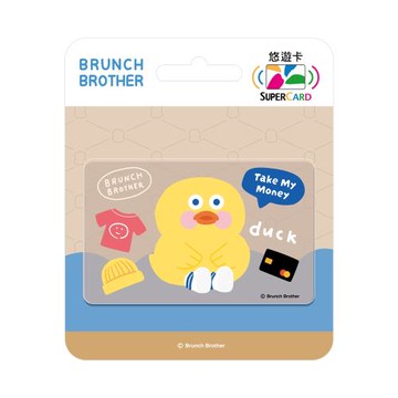 【悠遊卡】早午餐兄弟系列SuperCard悠遊卡-小黃鴨-受託代銷