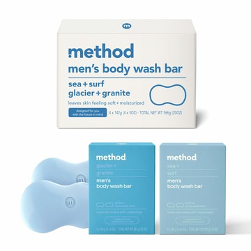 Method美則 男仕潔膚皂禮盒 海洋衝浪+極地冰川 142g x4