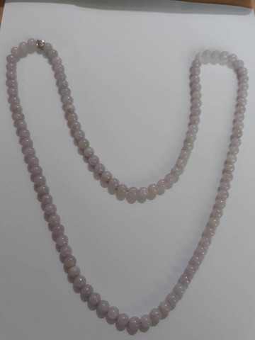 【JHK】天然翡翠粉翡翠圓珠108顆項鍊｜珠鍊長約70公分