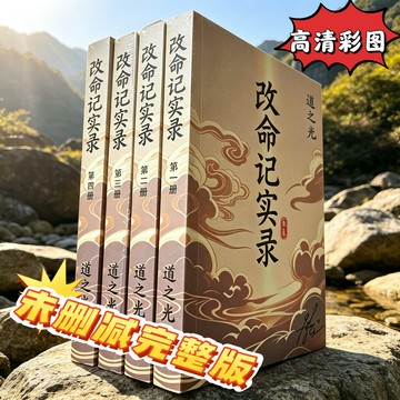 促銷有貨🔥道之光改命記實錄全4冊 未刪減完整版高清彩圖 道之光小說 天眼風水師改名紀實錄影 改命測字風水小說 道門典故