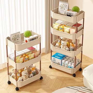 🔥臺灣出貨🔥小推車置物架家用廚房落地臥室多層移動收納 IO60