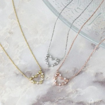 【OSEWAYA 日本飾品】愛心鋯石項鍊✨生日禮物/情人節禮物/摩羯座/水瓶座/雙魚座