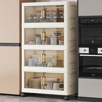 免安裝折疊收納箱家用簡約玩具收納柜儲物箱零食柜廚