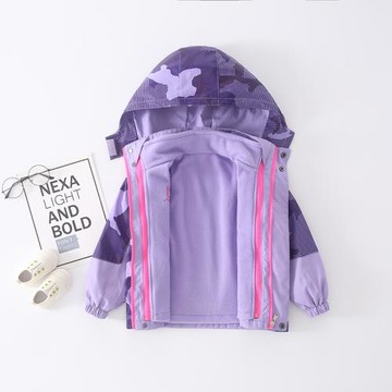 童裝女童外套2025新款中大兒童沖鋒衣春秋冬加厚加絨可拆卸三合一