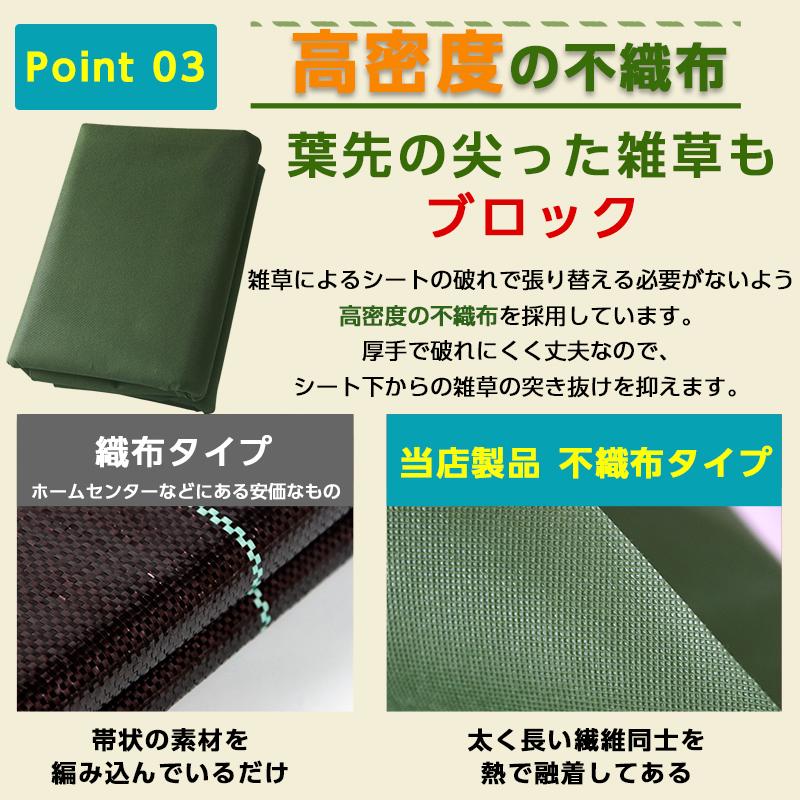 防草シート 除草シート 1mx10m 雑草シート 高耐久 不織布 雑草防止 雑草対策 除草剤不要 雑草防止シート 除草 草取り 雑草 草よけ 防止