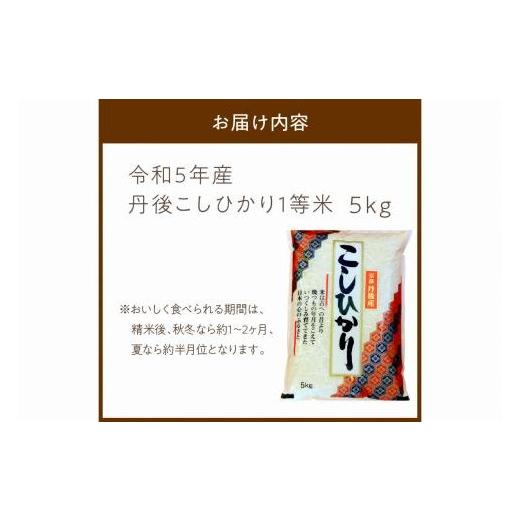 ふるさと納税 京都府 京丹後市 令和5年産 新米 1等米 丹後こしひかり 5kg