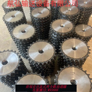 車位齒輪鏈條 不銹鋼雙節距鏈輪齒輪定制工業機械配件鏈條雙排6分24A齒輪大全