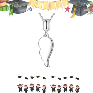 畢業禮物．純銀項鍊．翅膀．夢想起飛．客製化刻字． 閨密項鍊