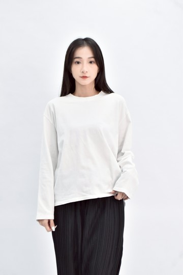 【加購優惠】(XL) simplest form 棉質純棉白色長袖上衣