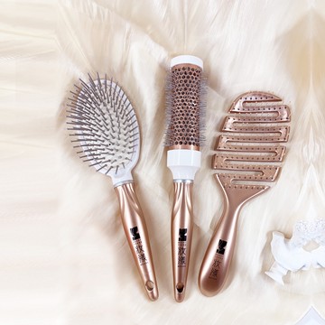 官方旗艦妝漾 美髮沙龍級 3D 彈性 空氣感 蓬鬆 順髮梳 / 陶瓷熱塑 捲梳 圓梳 / 頭皮按摩 氣墊梳子