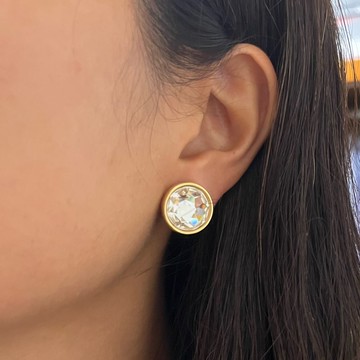 •Duchess• Swarovski正圓形水晶耳環
