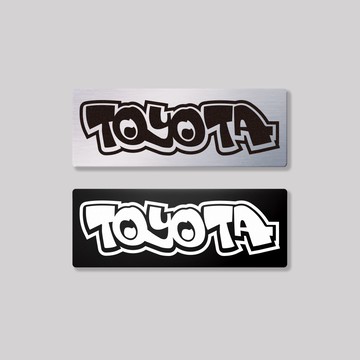 TOYOTA/HHP/鋁牌飾貼 SunBrother孫氏兄弟 金屬質感 防水 鋁牌 車貼