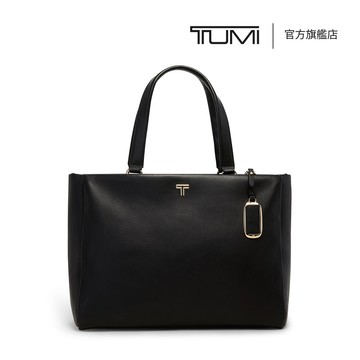 TUMI Voyageur Vail 都會皮革托特包 - 淡金黑