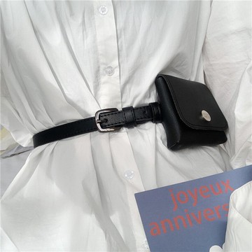 韓國新款ins風針扣帶包包腰帶細款學生韓版休閑牛仔褲皮帶女裝飾