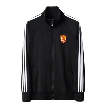 廣州恒大俱樂部運動訓練足球上衣男士春秋款情侶休閑拉鏈開衫衛衣