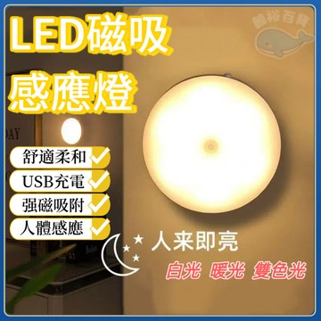台灣發貨🐋人體感應燈 led感應燈 磁吸感應燈 自動感應燈 感應夜燈 插電感應燈 床頭燈 照明燈小夜燈充電燈車庫燈磁吸燈