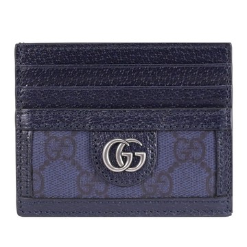 GUCCI 791747 Ophidia GG Supreme 印花卡片收納夾.深藍