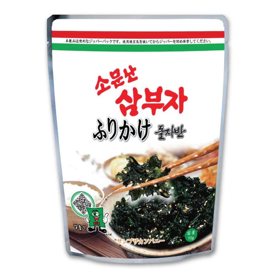 三父子 ジャバンのり 70g×4袋 韓国味付けのりフレーク ふりかけ ザバン海苔 フレーク