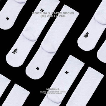 MOOSINA × RAFAC SOCKS – [M] WHITE VER. –