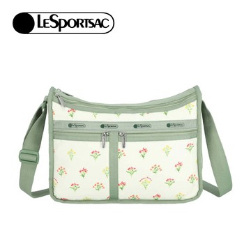 Lesportsac Deluxe Everyday Bag 經典斜背包 側背包 通勤旅行包 女包 男包(盛夏草原)