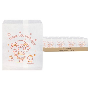 JJG 壯佳果 水晶系列 防油紙袋 四兩平袋 無摺邊 17 x 13.8cm  5組