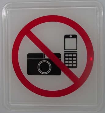 W.I.P  614  禁止攝影拍照標示牌  / 個【APP滿額下單10%點數(單一帳號最高5000點)】1/31止