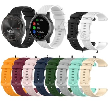 佳明 Garmin Vivomove 3s Vivoactive 4s Active S 18mm 矽膠錶帶 彩色扣