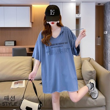 2F韓衣-日韓精梳棉涼感時尚連帽百搭上衣-2色(M~2XL)