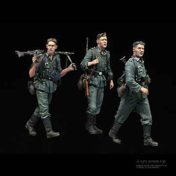 【台灣出貨】✨免運 白膜 1/35 二戰歐洲兵人套裝 樹脂手辦 兵人 白模(原特) A-1372 模型製作