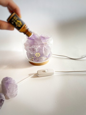 全新 浪漫水晶夜燈擴香組