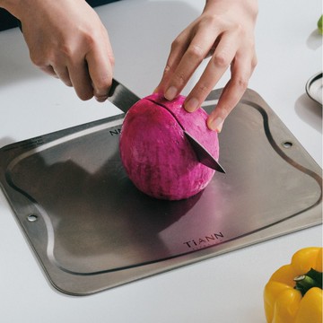 【永不發霉】純鈦中砧板 素色/鯨魚版 台美專利 切菜板/烤盤/解凍