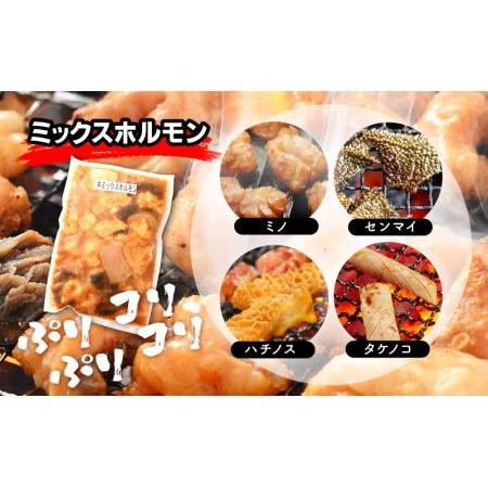 ふるさと納税 国産 牛ホルモン セット 計800g（上ホルモン・ミックスホルモン 各2袋） 旨みそダレ漬け！[e03-a018] 福井県越前町