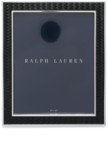 Ralph Lauren Home - Brockton leather photo frame - unisex - Calf Leather/Brass - One Size - Black