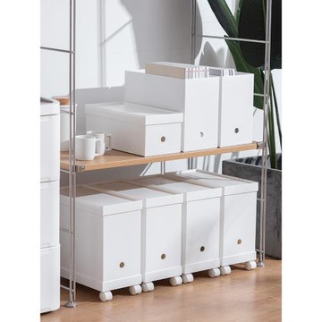 日式帶滑輪收納箱大容量收納家用塑料儲物箱整理箱教室雜物收納盒