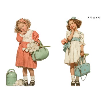 【4 月新品 1】08-121-0149 人物貼紙 春日復古