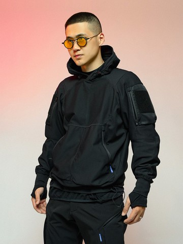 石墨烯蓄熱防水機能戰術連帽套頭衫衛衣