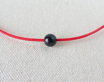 本命年【幸運石】烏雞翡翠彈力繩手鍊TSB02*招財、開運、防小人