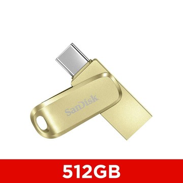 SanDisk Ultra Luxe Type-C 雙用隨身碟 金 512GB(代理商貨)
