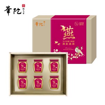 【華陀扶元堂】華陀麥蘆卡蜂蜜即飲燕窩禮盒1盒組(6瓶/盒)