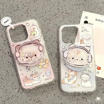 ✨限時下殺✨卡通蘋果貓咪帶磁吸蘋果15promax手機殻iPhone16/14軟13女12