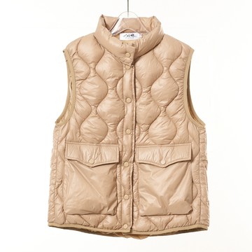 CLL巧玲瓏 大口袋窗花紋鋪棉背心 0934319