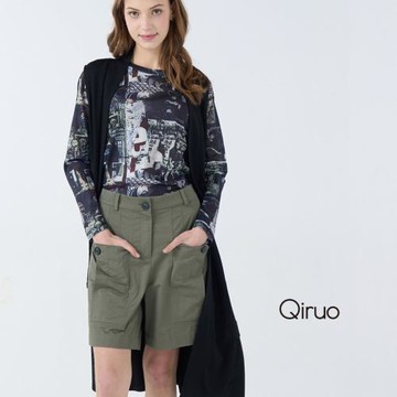 【Qiruo 奇若】秋冬專品黑色長版背心6252D 造型背心