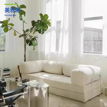 免運 可開立發票 真空壓縮沙發 燈芯絨復古直排沙發床布藝【MYG1011】