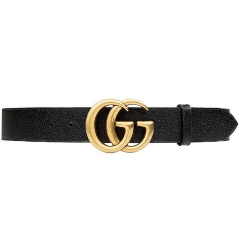 GUCCI 406831-DJ20T-1000 グッチ ダブルG バックル レザーベルト ユニ