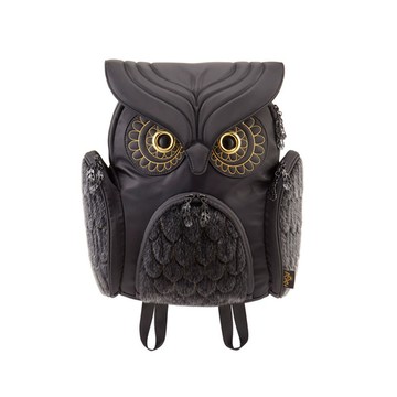 Morn Creations｜正版貓頭鷹背包 OW-3521-BK 皮草、黑 (M)